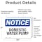 Signmission Domestic Water Pump, 10 in W x Rectangle, Vinyl Decal OS-2PACK-NS-D-710-L-11450 - alternate 2